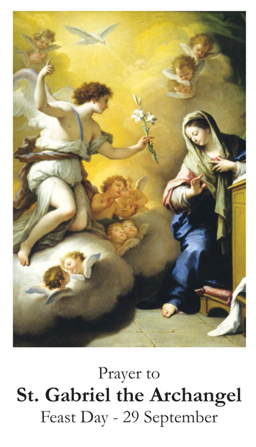 St. Gabriel the Archangel Prayer Card