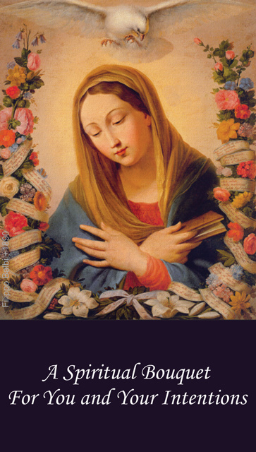 Spiritual Bouquet Holy Card