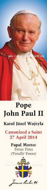 Special Limited Edition Collector's Series Commemorative Pope John Paul II Canonization Bookmarks