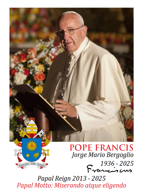 Pope Francis Commemorative Memorial Holy Cards